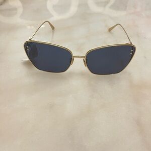 Dior Gold Frame Glasses with Dark Lenses